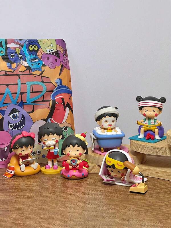 CHIBI MARUKO CHAN تماثيل كرتونية أنمي شخصية شيبي ماروكو-تشان، هدايا عيد الميلاد، ديكورات الكيك، زينة، ، هالوين، عيد الميلاد، وهدايا حفلات المناسبات للأصدقاء