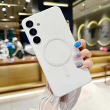 奢华磁吸手机壳，兼容三星 Galaxy A56、A36、A26、A16、A06、S25 Ultra、S24 Ultra、S23 Ultra，柔软 TPU 材质，圣诞礼物 - 白色 - 查看 5