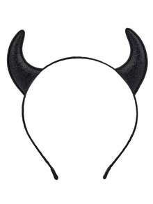 闪亮魔鬼角头带，红色魔鬼角服装，适合女性、男性和女孩，万圣节化装舞会角色扮演头带，不给糖就捣蛋万圣节头饰，黑暗小恶魔角万圣节 ABS 塑料（ABS 树脂） - 彩色 - 查看 12