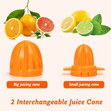 Aigostar Electric Citrus Juicer, 700ml Bowl, 2 Cones, 2-Way Rotation, Filter, Lemon & Grapefruit White - Nia 031IL - UK Plug(220-240V) - View 2