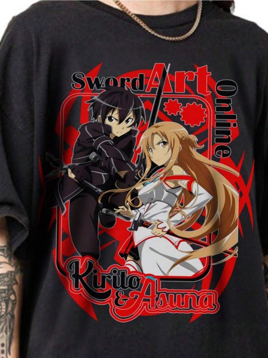 Anime T-Shirt, Anime Vibrant Style, Special T-Shirt, Aesthetic Shirt, Anime Gift, Graphic Anime Tee, Cool Anime Shirt, Anime Manga Shirt - màu đen - Xem 1