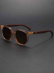 1pc Men's Retro Fashion Glasses, Classic Travel Frame Style, Suitable For Pairing With Coats, Sweaters, Shirts And Other Fashionable Outfits - Multicolor - View 3