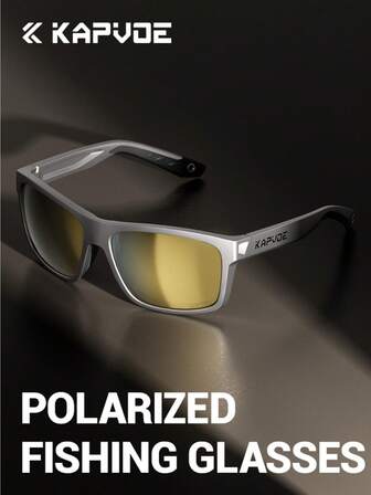 SCVCN Kapvoe polarisierte Sportbrille Radfahren Brille Mode Brille für Herren & Damen - stilvoller schwarzer Rahmen perfekt für Autofahren & Alltags-Mode, polarisierte Fahrbrille Retro-Brille leichte Brille