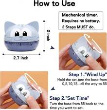KITTY TIMER - Timer For Marking Time - Kitchen Timer Countdown With Alarm - Immediate Shipping - 查看 4