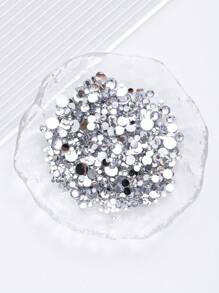 2MM-6MM, 5 Sizes Mix, 2000pcs/Pack, Non-HotFix, Multi Colors, Glue On Round Flatback Crystal Rhinestones Gems Jewelry Beads DIY Diamond Design Accessories Glitter Decal Decorations For Phone Cover,Clothes,Bag,Shoes, Handicraft Products.
