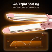 UKLISS Alisador e Modelador de Cabelo Profissional de Titânio 2 em 1 - Placas Cerâmicas de Alto Brilho, Aquecimento Rápido em 30s, Voltagem Dual 110-240V para Viagens, Ferramenta de Styling de Nível Salão para Cabelos Lisos e Cacheados