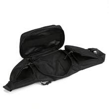 1 pièce Sac banane tactique pour hommes en nylon, sac banane mode et imperméable avec sangle réglable, grande capacité, sac banane polyvalent pour passeport, idéal pour les voyages, la randonnée, le jogging, le cyclisme, les sports de plein air, la chasse, l'escalade, le camping - Noir - Voir 6
