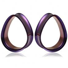 2pcs Hot Stainless Steel Water Droplet Ear Plugs Gauges Expanders Body Piercing Jewelry Women Earring Tunnels Stretchers Earring