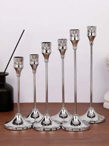 قطعة واحدة/مجموعة واحدة من حامل الشموع الفضي الفاخر بالطراز الشمالي، حامل شموع فاخر للمائدة، شموع على الطراز العثماني للاستخدام في حفلات الزفاف الراقية، وتزيين طاولات الحفلات والأعياد والكريسماس، ديكور شموع متعدد الاستخدامات بطراز بوهيمي أنيق لحفلات، وعشاء بالشموع، وأعياد الميلاد، وحفلات الفنادق، وديكور المنزل