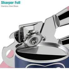 Can Opener,Professional 3-In-1 Multifunctional Manual Can Openers Bottle Opener,Kitchen Durable Stainless Steel Heavy Duty Can Opener Smooth Edge For Kitchen Seniors Friendly - 預設 - 查看 2