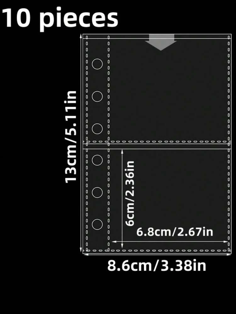 Joivida A7サイズ 透明ポータブルファイルフォルダー ダブルスナップ式、写真の保管に最適、フォトアルバムとしても使用可能、文房具、ノート、ステッカーブック、オフィス用品、学校用品、新学期に - マルチカラー - 見る 16
