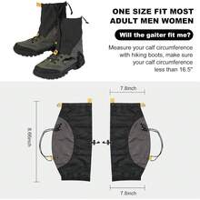 EstiloTendenciaGators Para Botas Y Zapatos De Senderismo, Polainas Ligeras Y Ajustables Para Hombres Y Mujeres, Polainas De Senderismo Impermeables Para Nieve, Senderismo, Caza, Caminar, Esquí, Raquetas De NieveCalidad PremiumVersióN Mejorada - 1 - Ver 6