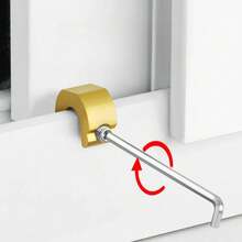 3/5 piezas Limitador de ventana de aleación de aluminio, Restrictor de ventana/puerta corrediza, Tope de cortina corrediza Cerradura de para niños Tipo C, Clip de metálico para ventana/puerta corrediza, Tope de posicionamiento antirrobo - Multicolor - Ver 4