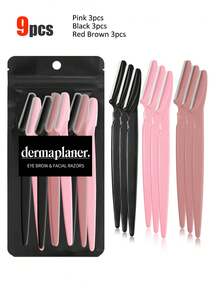 30pcs. Eyebrow Trimmer Set, Eyebrow Trimmer, Long Handled Eyebrow Trimmer, Beauty Tool, Used For Eyebrow Trimming, Razor, Precision Exfoliating Tool Eyebrow Trimmer, Facial Razor Blade, Eyebrow Trimmer Blade And Razor With Protective Cover, Used For Removing Facial And Body Hair, Suitable For Travel, Suitable For Both Men And Women. 1/3/6/12/24pcs.