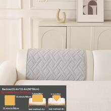 1 pieza Funda de sofá de terciopelo de leche con relieve ultrasónico estilo bohemio, de tela suave y aterciopelada, antideslizante, apta para todas las estaciones, fácil de limpiar y lavar a máquina, se ajusta a sofás de 1, 2, 3 y 4 plazas y seccionales, perfecta para la decoración del hogar en la sala de estar, oficina, dormitorio y exteriores