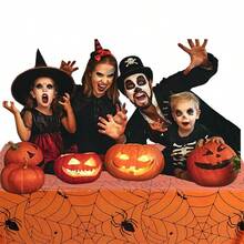 1pc (53.94*107.87 Inch) Halloween Tablecloth With Spider Web, Halloween Themed Party Decoration Tablecloth - Perfect Gift
