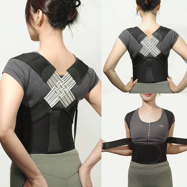 1Pc Posture Corrector Sports Strap For Men & Women.Alleviate Hunchback & Slouching, Shoulder Sculpting, Invisible Under Clothes ,Breathable & Adjustable Design. Made With High - Elasticity Material, Ergonomic Cross-Back Structure For Comfortable Support. Ideal For Daily Wear, Office Work & Gym Workouts.Correcting Bad Posture And Hello To A Confident, Healthy You! Shaped Shoulder&Back Strap Gym Gym Accessories