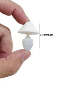 1 pièce Lampe de maison de poupée miniature : Modèle de lampe miniature réaliste, décoration de maison, modèle de lampe de chevet, modèle de décoration de bureau pour étude, chambre à coucher, bureau - Multicolore - Voir 5
