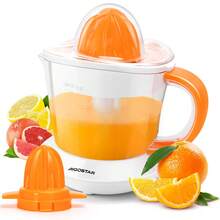 Aigostar Electric Citrus Juicer, 700ml Bowl, 2 Cones, 2-Way Rotation, Filter, Lemon & Grapefruit White - Nia 031IL - UK Plug(220-240V) - View 1