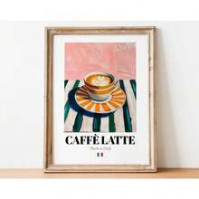 1 Stück moderne, farbenfrohe Poster mit italienischen Lebensmitteln, Desserts und Getränken, italienische kulinarische Leinwandmalerei Wandkunst für Bar, Küche, Esszimmer, Heimdekoration ohne Rahmen - A - Übersicht 27