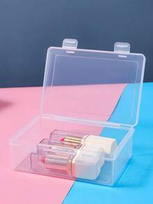1pc Multi-Function Transparent Plastic Box - Various Sizes, For Organizing Beads, Crafts, Diamond Painting, Earphones, Cables, Chargers, Small Desktop Items Storage - High Transparency - View 1