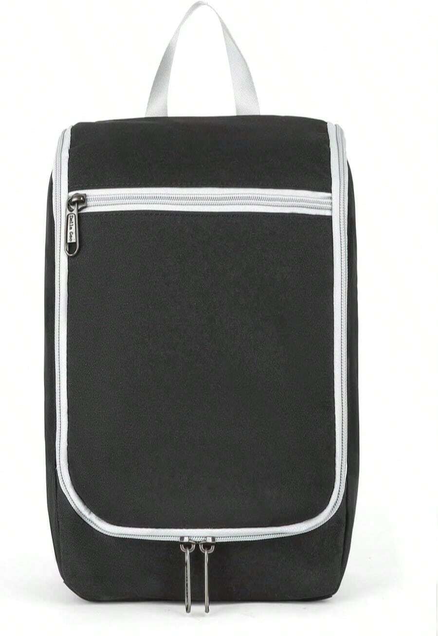 Della Gao Black Water Repellent Polyester Hanging Toiletry Bag For Travel - 軍綠色 - 查看 1