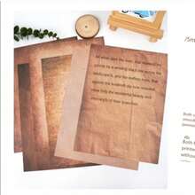 复古A4双面打印纸，适合DIY剪贴簿、拼贴画和信件书写，是生日和节日礼物的完美之选。 - 棕色 - 查看 3