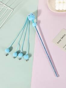 Cat Toys Wool Ball Cat Toys Interactive Teather Toys For Cats Sticks Colorful Plush Ball String Cats Toy With Bell Pet Supplies - Multicolor - View 23
