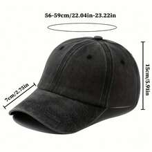 SALEWA Fashion Printed Baseball Cap, Vintage Dad Hat, Outdoor Casual Sunshade - Xám - Xem 3