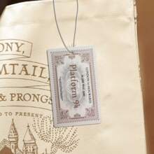 Harry Potter 1pc Harry Potter Platform 9¾ Aromatherapy Tablet, Vintage 93⁄4 Platform Ticket Bookmark Notice Stamping Return Ticket Tablet Car Air Freshener Aromatherapy Hanging Sheet For Air Freshener Vent Pendant Air Outlet Sachet Living Room Bedroom Home Decorations