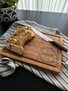 1pc Customized Cutting Board, Personalized Engraving, Mother & Child Cooking Food Board Set, Can Customize Name Or Preferred Text, Unique And Meaningful, Ideal Gift For Father/Mother, Husband/Wife, Boyfriend/Girlfriend, Perfect For Wedding, Family Gathering, Anniversary, Father's Day, Mother's Day, Valentine's Day, Christmas, Multi-Functional, Durable, Decorative, Reusable - Brown - View 7