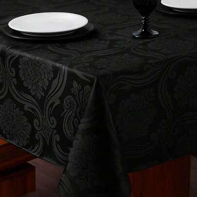 Toalha De Mesa Tecido Jacquard Retangular Durável e Elegante 4/6/8 Lugares Luxo Promoção