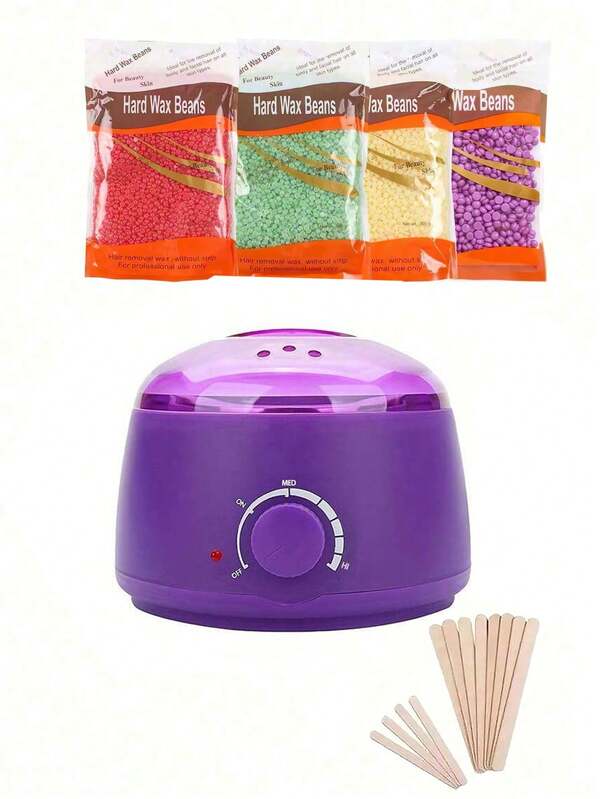 Wax Heater Machine Kit For Hair Removal Depilatory Epilator Wax Warmer Waxing Beans Heating Wax-Melt Pot Full Body Hair Remove