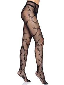 1 件女式加大码蜘蛛网镂空朋克哥特式复古渔网连裤袜/紧身裤/紧身裤，适合日常穿着和节日