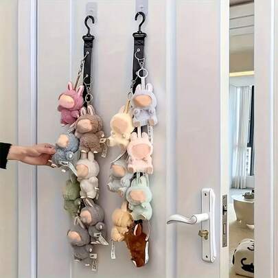 1 Giá đỡ trưng bày hình thang đa năng kèm dây treo, thích hợp cho búp bê, chiều cao có thể điều chỉnh, dùng để sắp xếp và trưng bày búp bê, lý tưởng cho việc sưu tập và trưng bày búp bê. Có thể đựng mũ, khăn quàng cổ và các vật dụng khác.