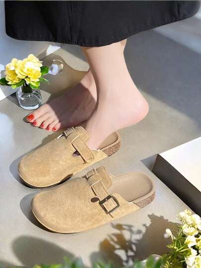 女士平底鞋，新款勃肯鞋，穆勒鞋，乐福鞋，木屐，可调节搭扣，可爱独特设计，女士夏季木屐，轻便舒适，时尚夏季休闲拖鞋，适合户外、度假、散步，时尚穆勒一脚蹬鞋，卡其色女士凉鞋，包头拖鞋，女士镂空鞋，时尚秋冬休闲拖鞋，适合户外、度假、散步，感恩节/万圣节礼物，一脚蹬鞋（尺码偏小）