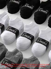 40 双纯色儿童船袜适合所有季节的男孩和女孩的日常穿搭（1-16 岁）赤脚 - 彩色 - 查看 3