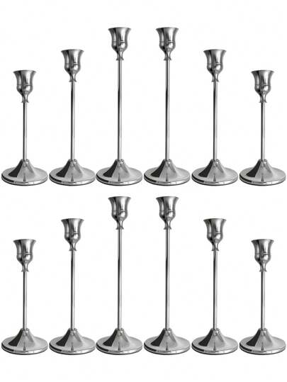 12 件/6 件/3 件圣诞装饰烛台、房间装饰、圣诞装饰家居烛台、婚礼装饰、烛台、万圣节装饰、复古家居装饰、感恩节装饰、卧室装饰、排灯节家居装饰