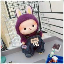 (仅服装) 第一代和第二代娃娃服装 17 厘米服装配件、酷炫背带裤、裤子、帽子