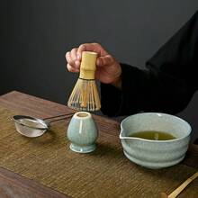 1 件/5 件抹茶碗陶瓷日式抹茶搅拌器套装、竹抹茶勺、抹茶刷，适用于茶道、返校套装、节日礼品套装、万圣节礼物 - 彩色 - 查看 3