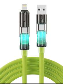 BinBoom 4 In 1 USB Charging Cable (3.3FT/3.9FT/6.6FT) With Breathing Light, USB A/C To C/L Multi Charging Cable For Phone 16 15 Pro Max , IPad Pro Air, SamSungS24, Phone 14 13 12 - Multicolor - View 18