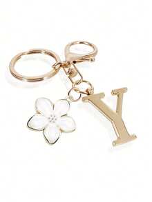 1个高级优雅金色字母钥匙扣，A-Z字母3D吊坠，配樱花挂饰，时尚合金钥匙圈，可作背包挂饰或汽车钥匙链，是女士的完美配饰，情侣礼物，经典简约钥匙扣，装饰品，包包挂饰，非常适合送给朋友、家人、情侣、女友，也是一份重要的礼物和节日纪念品。 - 彩色 - 查看 22