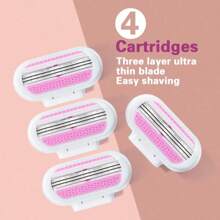 1 Mango manual + 4/8 Cuchillas Juego de depilación femenina, artículo de viaje esencial (Body de cuchilla + Cabezal + Caja de almacenamiento), Artículos de belleza y viaje para barbería, Accesorios de viaje, Artículos de viaje necesarios, Vacaciones en la playa, Vacaciones de verano, Útiles escolares, Regreso a la escuela, Artículos esenciales. Cuchillas de afeitar