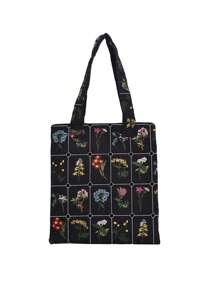 Embroidered Vintage Floral Tote Bag