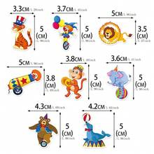 全新嘉年华派对蛋糕装饰顶饰，马戏团嘉年华主题生日派对装饰，1 岁生日蛋糕装饰顶饰，包含 2 根吸管、2 根纸棒和 1 支胶水，需 DIY - 1 set/bag - 查看 12