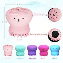 3pcs Silicone Cleansing Brush, Cute Octopus Face Wash Tool, Soft Bristles For Gentle Cleansing, Hypoallergenic, Aluminum-Free, Suitable For All Skin Types - Màu sắc ngẫu nhiên - Xem 7