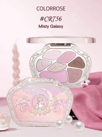 COLORROSE Western Antique Makeup Palette, 7-Color Eyeshadow Palette, With Mirror,Matte Shimmer, Highly Pigmented,Long-Lasting,Silky, Light, Smooth, Highlighters Contour Blush Powder All In One Makeup Pallet