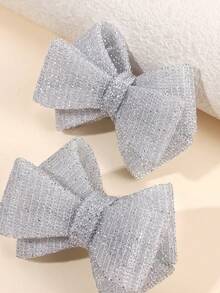 2pcs Gold Hair Bows For Toddler Girls Sparkling Gold Bow Hair Clips Gold Foil Mesh Hairpins Adorable Solid Color Barrettes Girls Holiday Party Headpiece Kids Baby Hair Accessories