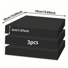 1 件 19.69 英寸 X19.69 英寸 X1.97 英寸 45D 高密度泡沫垫，室内装饰垫（用于餐椅垫、轮椅座椅更换）- 白色、黑色、灰色、浅蓝色