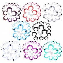 20 件混合款式套装，耳朵拉伸套件 Buffalo Pincher 中隔穿孔首饰 14G 12G 10G 8G 6G 4G 2G 0G 00G 中隔环鼻中隔拉伸套件，适用于女性男性